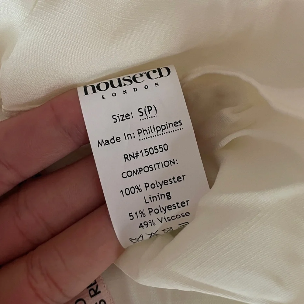 NEW! House of CB- Princess Ivory Georgette Mini Dress Size Small PLUS CUP - Picture 12 of 12